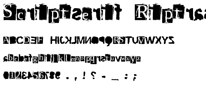 ScriptSERIF ripTRASH font